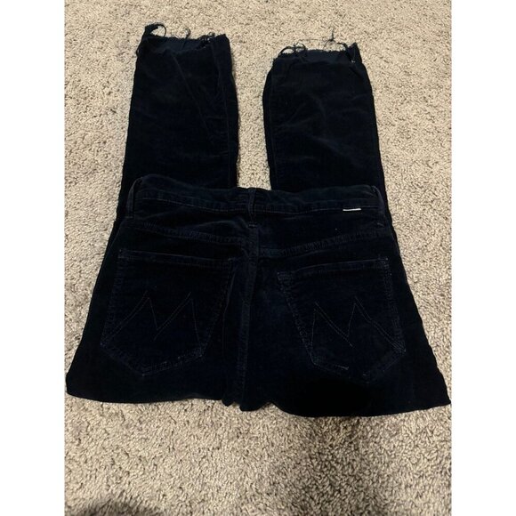 Mother insider crop step fray navy courdroys - Picture 3 of 8